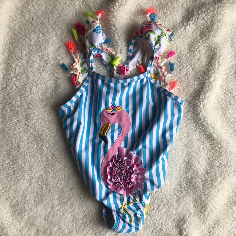 Girl’s Flamingo Swimsuit
